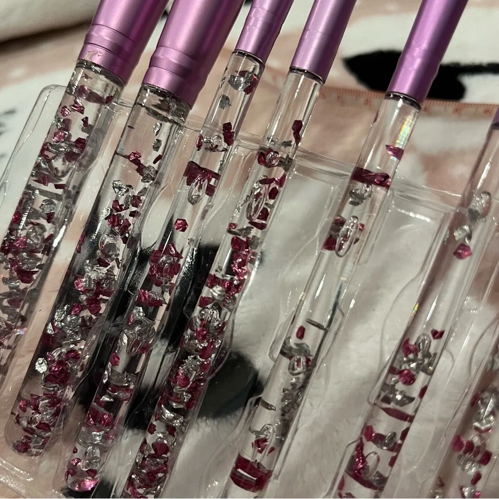 Pink Glitter Brush Set